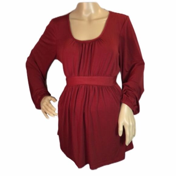 Motherhood Maternity Empire Waist Peasant Blouse L - Picture 1 of 8